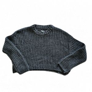 Wild Fable cropped gray sweater size Small NWOT